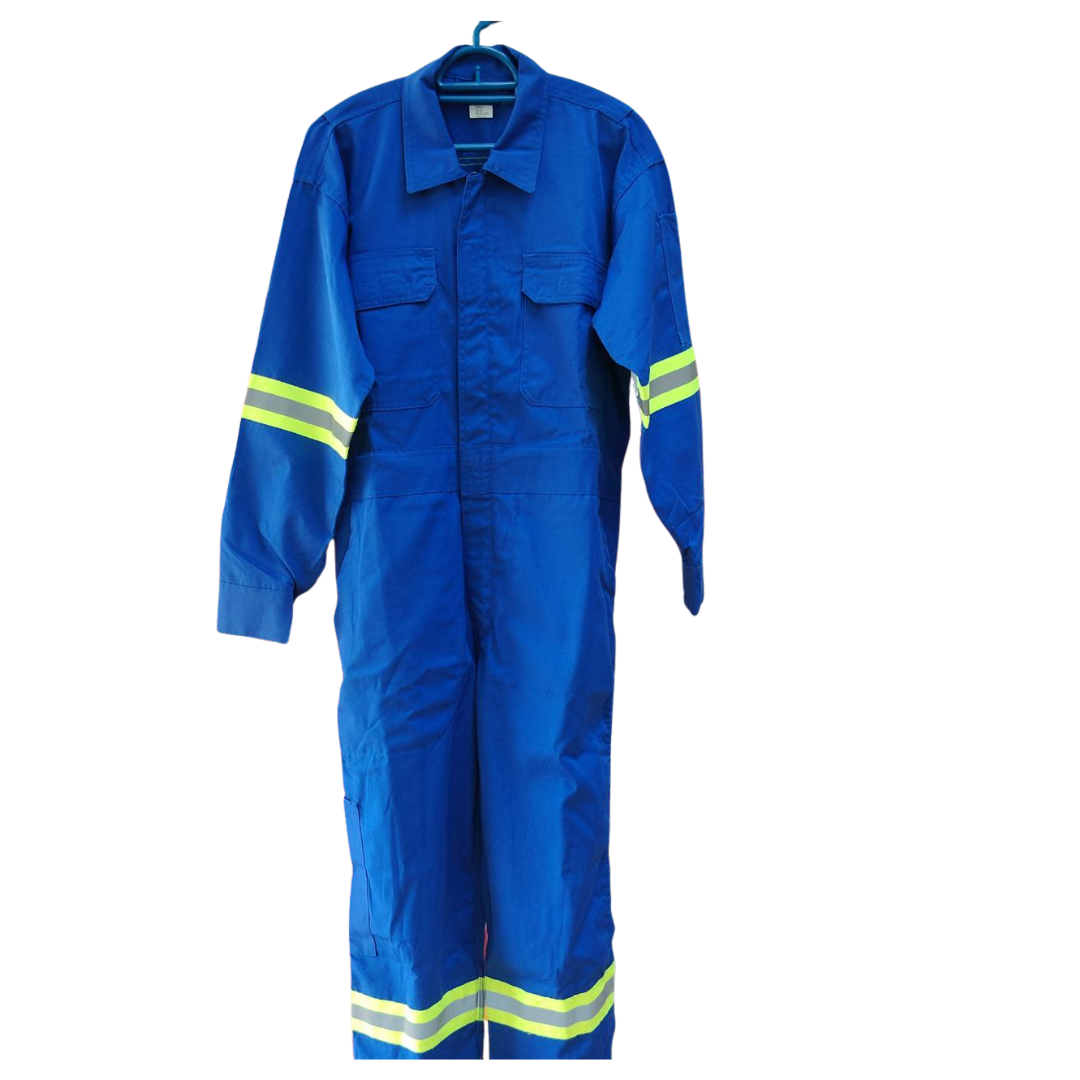Bluemoon custom made industrial coverall with reflective tape for turnaround contractors